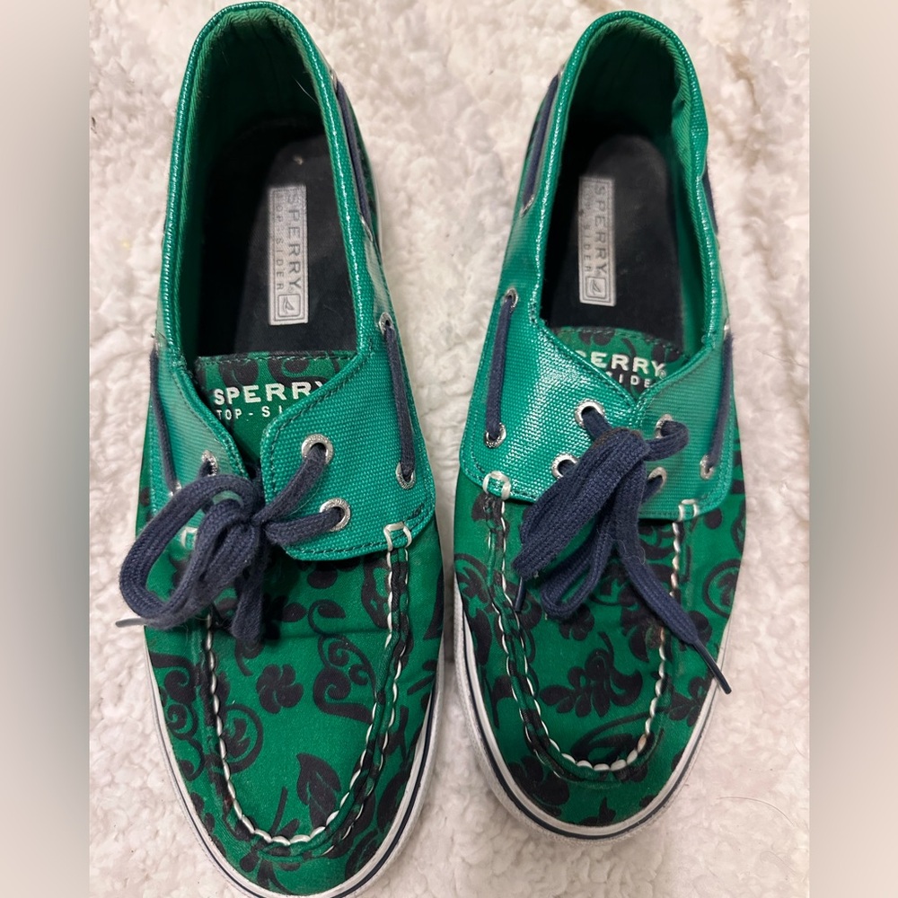 Sperry Green and Navy Sneakers